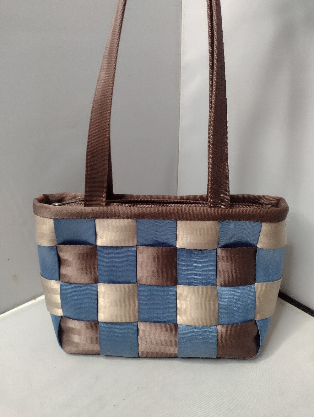 Harveys Seatbelt Bags Limited Edition #76 Tote Bag Blue Gray Shoulder Purse B2